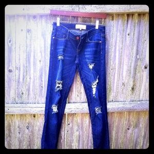 Cafe denim size 1/2 distressed jeans